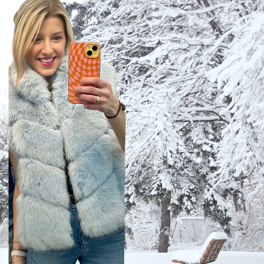 Generation Love Light Gray Faux Fur Vest